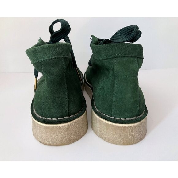 Free People Ashton Suede Moccasin Ankle Boots Green Size 38 - Picture 6 of 9